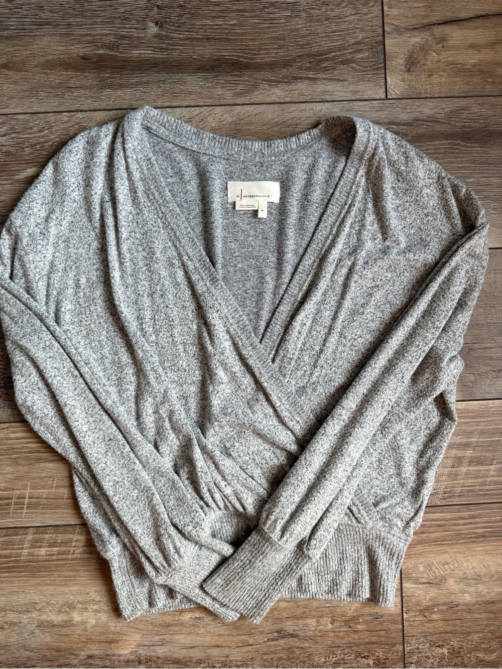 Anthropologie Heather Grey Knit Top